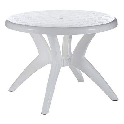 Supreme Marina Plastic Dining Table (Milky White)