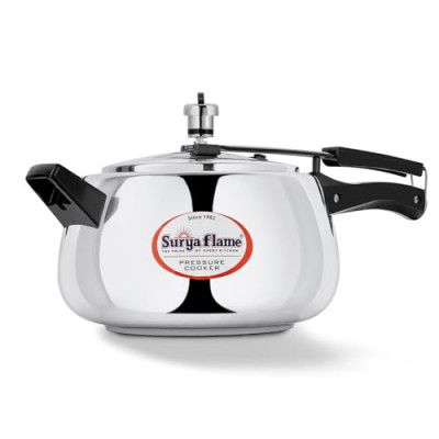 Surya Flame Stainless steel 5 Litre inner lid Pressure Cooker Stainless steel Cooker