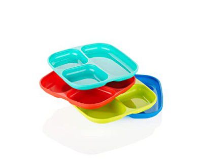 SUVARNA Square Snacks/Starters Serving Plates Chip & Dip Snack Serving Plates (Multicolor) - Set of 4