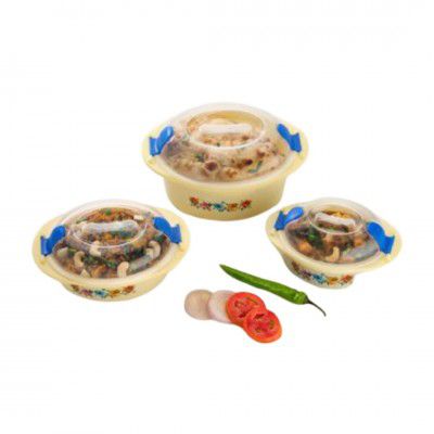 Suzec Hot N Fresh Insulated Plastic Casserole Gift Set (3 Pieces, Multicolor)