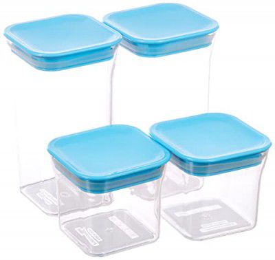 Suzec Plastic Storage container Set with Opening Mouth, multi color