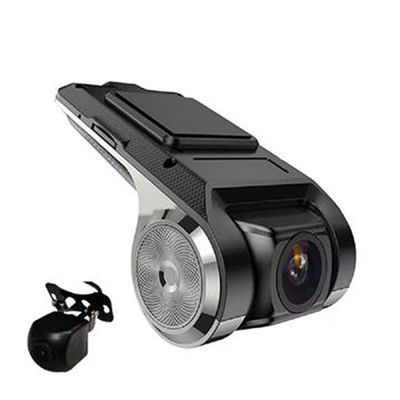 Suzec U2+ Car Dash Cam with Front and Rear Camera, Zinc Alloy Body and 1080p Quality Full HD Display with AHD Camera and 140°Wide Angle Lens, WDR, G-Sensor and Loop Recording