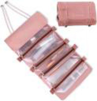 Swadhin makeup organizer storage makeup pouch travel makeup organizer Cosmetic Bag Makeup Storage Pouch Vanity Box  (Pink)