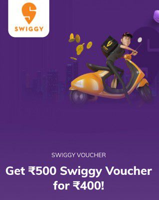 Loot | Swiggy Money Voucher at ₹300 worth ₹500