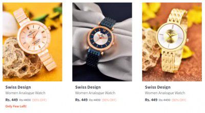 Swiss Design Women's Watches Upto 90% Off