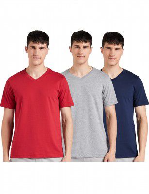 Symbol Men Regular V-Neck T-Shirt, Pack of 3