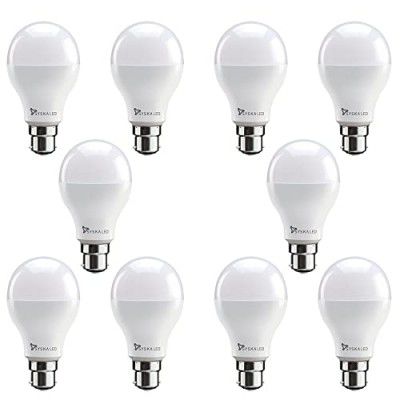 SYSKA 7-Watts B22 LED Cool Day Light Bulb, Pack of 10