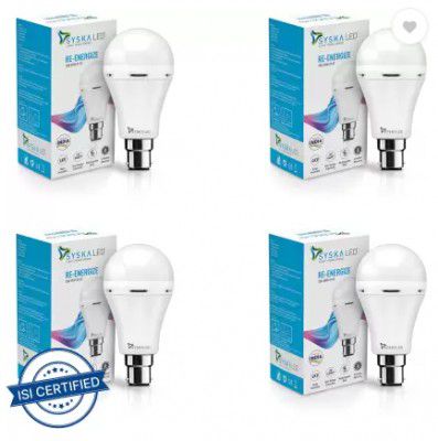 Syska EMB-09W Rechargeable Emergency Bulb 3.5 hrs Bulb Emergency Light  (White)