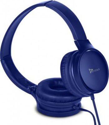 Syska HS500-Royal Blue Wired Headset