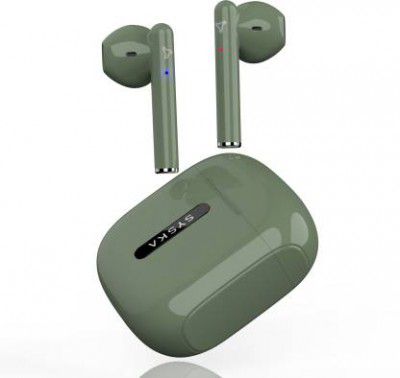 Syska SonicBuds X1 Bluetooth Headset (Fern Green, True Wireless)