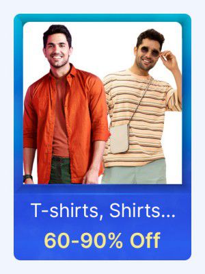 T-shirts & Shirts Available @ 60-90% off on Flipkart's Big Billion Days Sale