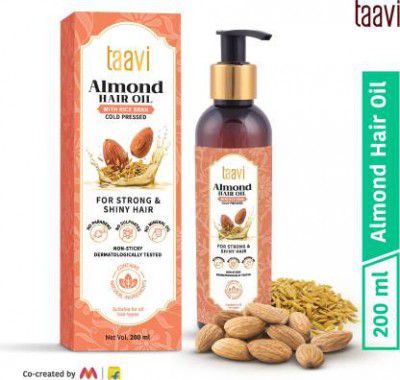 Taavi Cold Pressed Almond with Rice Bran Hair Oil (200 ml)