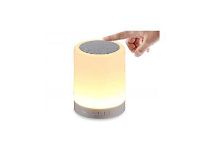 Tacson Portable Wireless Bluetooth Smart Touch Sensor Colour Changing Table Lamp Speaker Multicolor