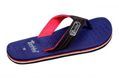 Tarshika Men's Regular Flip-Flops and House Wear Slippers(SLIPPER 04_BLUE_6N) UK-6