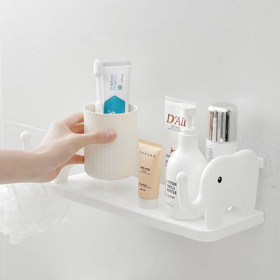 TASMAX Elephant self Adhesive Bathroom Shelf Organizer