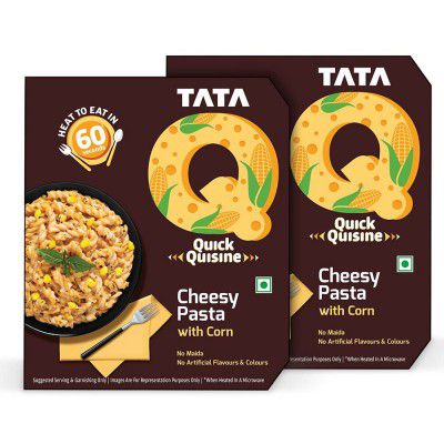 Tata Q Ready to Eat Veg Cheesy Pasta with Corn - 290g (Pack of 2)