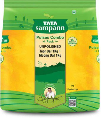 Tata Sampann Toor Dal 1 kg with Moong Dal 1 kg (2 kg)