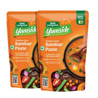 Tata Sampann Yumside Thanjavur Style Sambar Paste | Ready to Cook | Serves 8 Pax, 150g (Pack of 2)