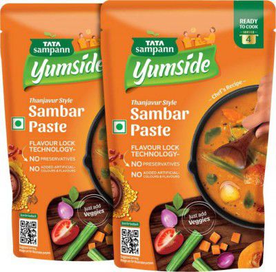 Tata Sampann Yumside Thanjavur Style Sambar Paste, Just Add Vegetables, Ready To Eat, Serves 4 Pax 300 g