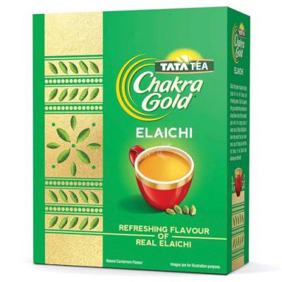 Tata Tea Chakra Gold Elaichi Dust Tea| Refreshing Flavour & Aroma of Real Elaichi |Flavoured Tea | 250 Grams