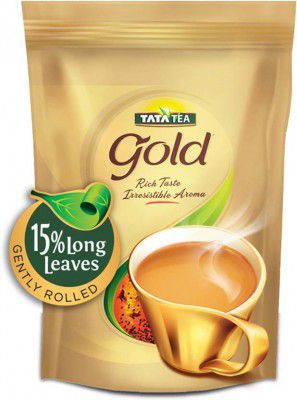 Tata Tea Gold with 15% Long Leaves Black Tea Pouch (750 g)