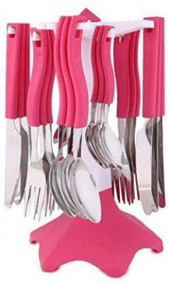 TATHASTU ENTERPRISE Plastic, Stainless Steel Cutlery Set  (Pack of 24)