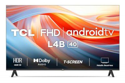 [Extra ₹3750 OFF] TCL (40") Mettalic Bezel-Less Full HD Smart Android LED TV 40L4B (Black)