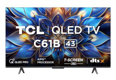 [Extra ₹4500 OFF] TCL 43" 4K Ultra HD Smart QLED Google TV 43C61B