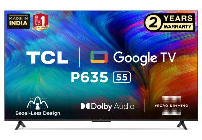 TCL 55" Metallic Bezel-Less Series 4K Ultra HD Smart LED Google TV 55P635