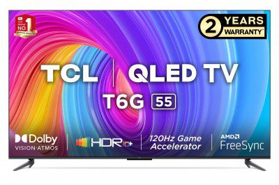 TCL 55" 4K Ultra HD Smart QLED Google TV 55T6G