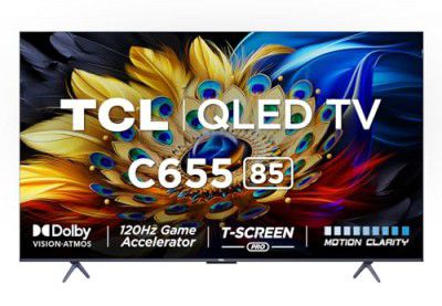 TCL (85") C655 Series 4K Ultra HD Smart QLED Google TV 85C655 (Black)