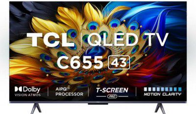 [Extra ₹2000 off] TCL C655 43" QLED Ultra HD (4K) Smart Google TV (43C655)