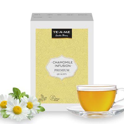 TE-A-ME - Chamomile Flower Tea - 50G | Pure Whole Flower Buds of Chamomile | Includes Chamomile Flower Petals | Aiding in Sleep Tea | Herbal Tea | Caffeine Free