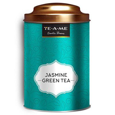 TE-A-ME Jasmine Loose Leaf Green Tea Tin, 50 Grams