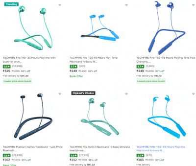 Techfire Neckband upto 85% off | Starts @299