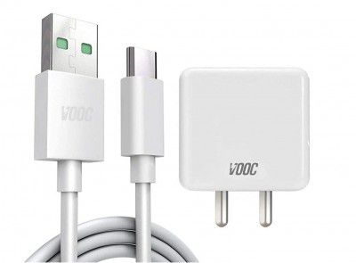 Techno Spark Oppo Vooc 5V/4A Charger Original Compatible for Oppo Find X2, Reno3 Pro, Reno 2, R17 Pro, Reno 4 Pro, F17 Pro, Reno 2Z, F17 Hi Speed Power Charger (Adapter & Cable)