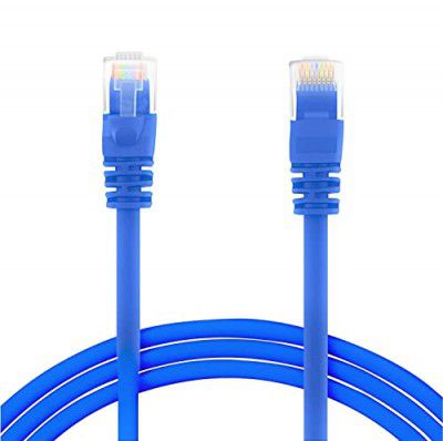 Technotech Cat6 Ethernet Lan Patch Cable 1 Meter | High Speed 10 Gbps | Bandwidth 550Mhz | Gold-Plated RJ45 - Blue