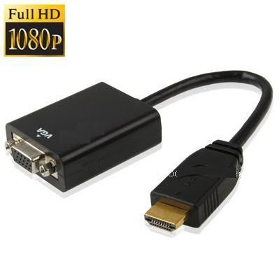 Technotech HDMI to VGA Converter Adapter Cable Without Audio (Black)