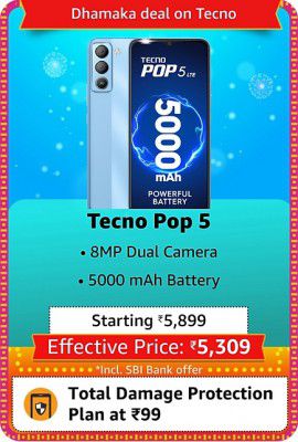 Tecno Pop 5 LTE (2GB+32GB) @ ₹5309