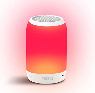 TECNO Squre S2 Bluetooth Speaker White | Multi-Compatibility Modes | Colorful LED Light | Up to 11 Hours Playtime | Deep Bass Superior Audio | Supporting USB,SD Card,Bluetooth | BT 5.0