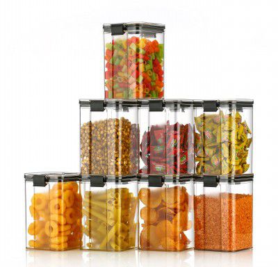 TEX-RO Air Tight Containers For Kitchen Storage Set, Bpa Container For (Set Of 8) (Plastic)