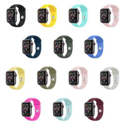 The AutoStory Premium Elegant Stylish Soft Silicone Strap Band Compatible with Apple Watches for Men Women iWatch SE Series 7/6/5 (Vibrant Colors, Pack of 14)