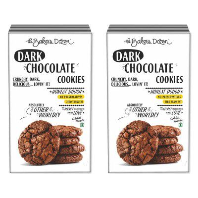 The Baker's Dozen Handmade Dark Chocolate Cookies Pack of 2