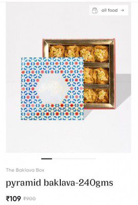 The Baklava Box pyramid baklava 240gms