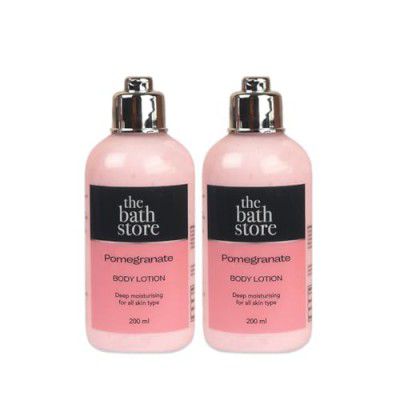 The Bath Store Pomegranate Body Lotion - Nourishing | Moisturizer | Smooth Skin - 200ml (Pack of 2)