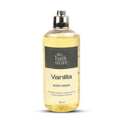 The Bath Store Vanilla Body Wash Shower Gel | Exfoliating Body Wash For Dry Skin & Oily Skin | Tan Removal Body Wash For Men & Women | Liquid Soap For Bath - 300ml