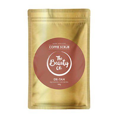 The Beauty Co. De-tan Coffee Face & Body Scrub with Coconut, Vitamin E, Almond Oils, 100gm