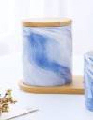 The Better Home Ceramic Tea Coffee & Sugar Container - 400 ml  (Blue)