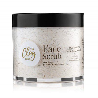 The Clay Care Multani Mitti Walnut Coffee Face Scrub – 100g