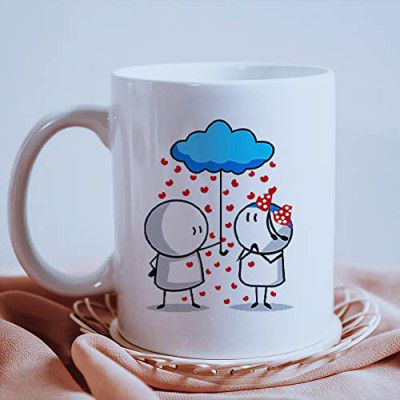 The Earth Store Cuddle Series Umbrella Printed Cute Coffee Mug for Loved Ones